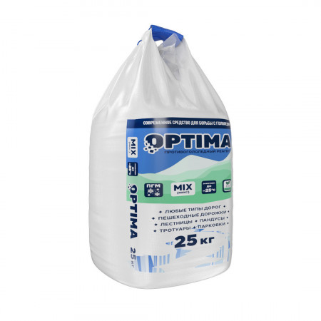 Противогололедный материал Optima Mix 1000 кг (реагент, ПГМ, - 25 °С)